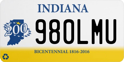 IN license plate 980LMU