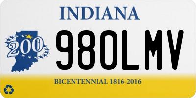 IN license plate 980LMV