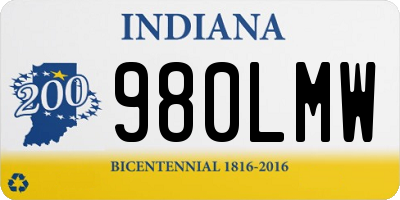IN license plate 980LMW