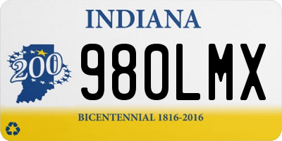 IN license plate 980LMX