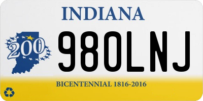 IN license plate 980LNJ