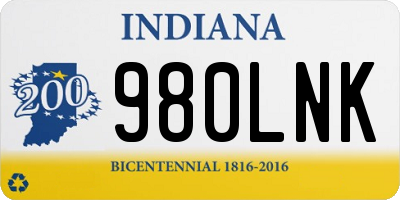 IN license plate 980LNK