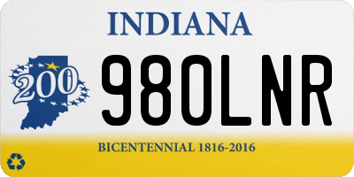 IN license plate 980LNR
