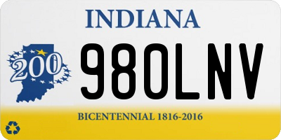 IN license plate 980LNV