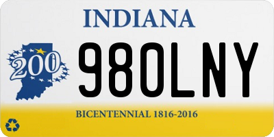 IN license plate 980LNY