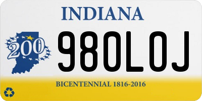 IN license plate 980LOJ