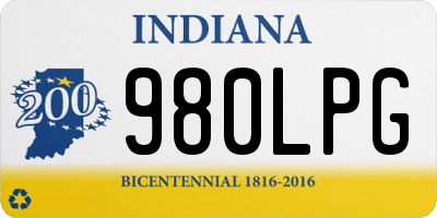 IN license plate 980LPG