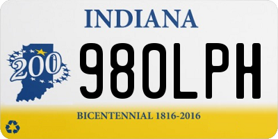 IN license plate 980LPH