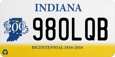 IN license plate 980LQB