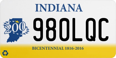 IN license plate 980LQC