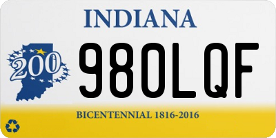 IN license plate 980LQF