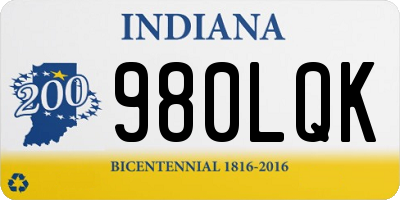 IN license plate 980LQK