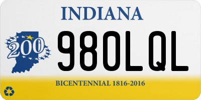 IN license plate 980LQL