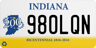 IN license plate 980LQN