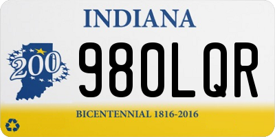 IN license plate 980LQR