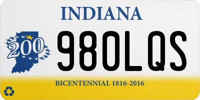 IN license plate 980LQS