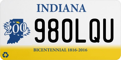 IN license plate 980LQU