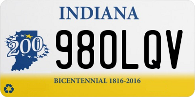IN license plate 980LQV