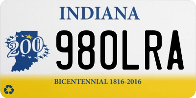 IN license plate 980LRA