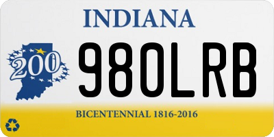 IN license plate 980LRB