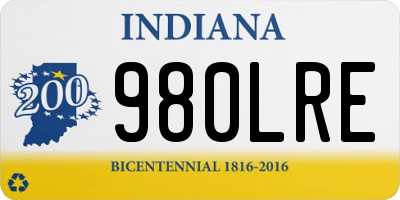 IN license plate 980LRE
