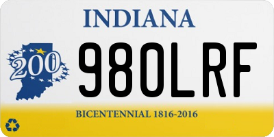 IN license plate 980LRF