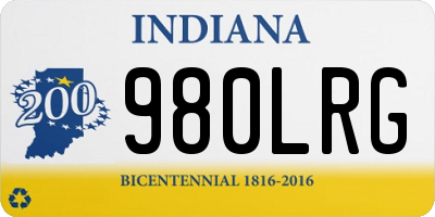 IN license plate 980LRG