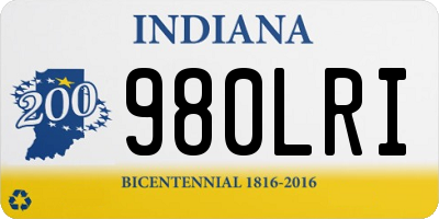 IN license plate 980LRI