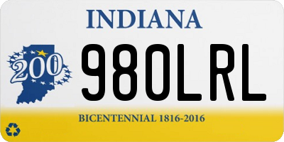 IN license plate 980LRL