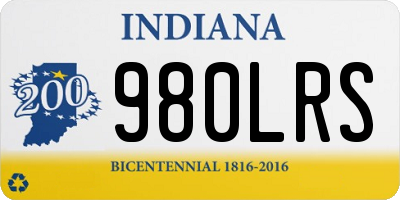 IN license plate 980LRS
