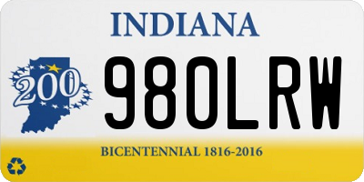 IN license plate 980LRW