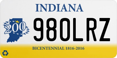 IN license plate 980LRZ