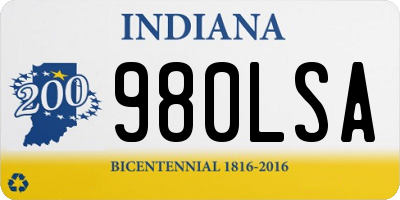 IN license plate 980LSA