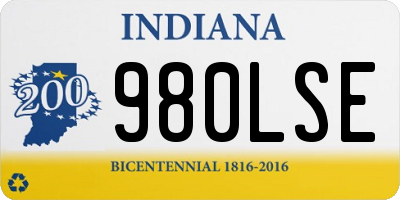 IN license plate 980LSE