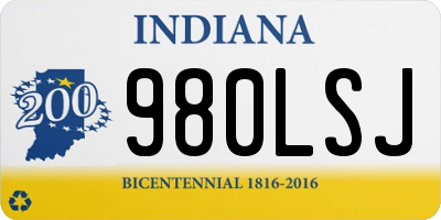 IN license plate 980LSJ