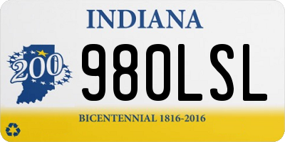IN license plate 980LSL