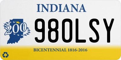 IN license plate 980LSY