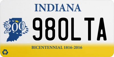 IN license plate 980LTA