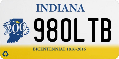 IN license plate 980LTB
