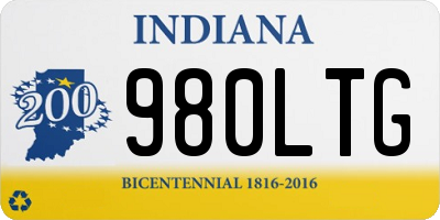 IN license plate 980LTG