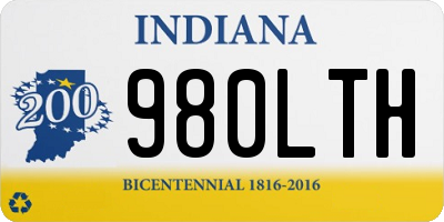 IN license plate 980LTH