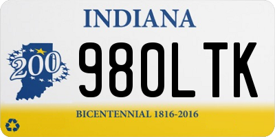 IN license plate 980LTK