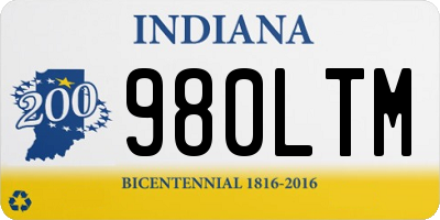 IN license plate 980LTM