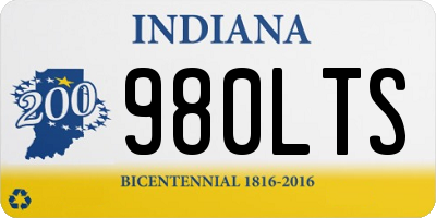 IN license plate 980LTS