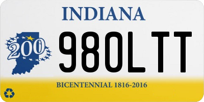 IN license plate 980LTT