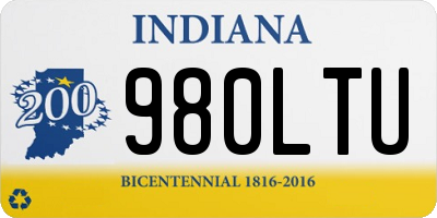 IN license plate 980LTU