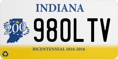 IN license plate 980LTV