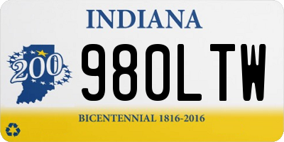 IN license plate 980LTW