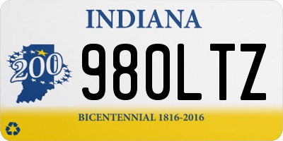 IN license plate 980LTZ