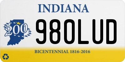 IN license plate 980LUD